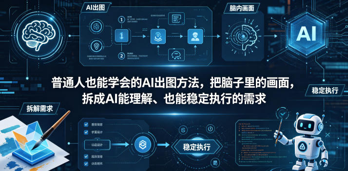 普通⼈也能学会的AI出图⽅法，把脑子里的画面，拆成AI能理解、也能稳定执行的需求【文档】-猴哥VIP资源站