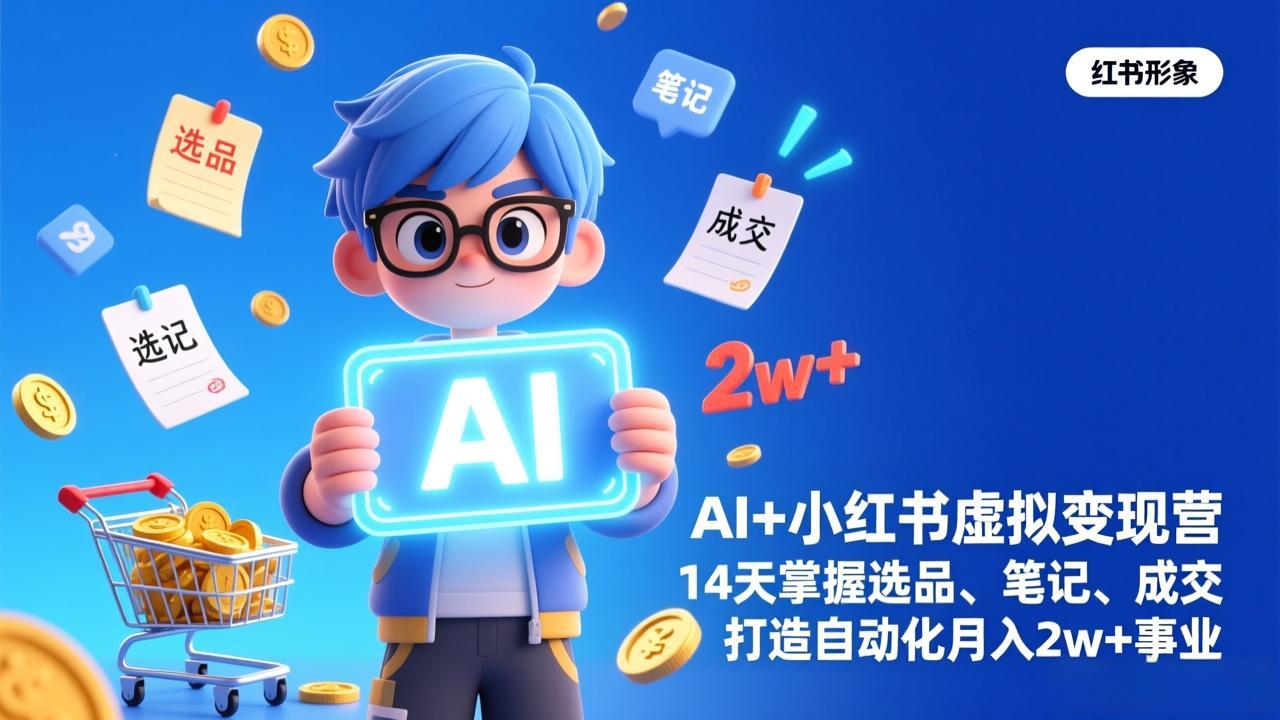 AI+小红书虚拟变现营(完结-猴哥VIP资源站
