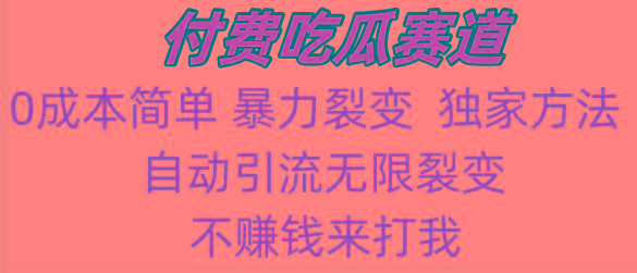 吃瓜付费赛道，暴力无限裂变，0成本，实测日入700+！！！-猴哥VIP资源站