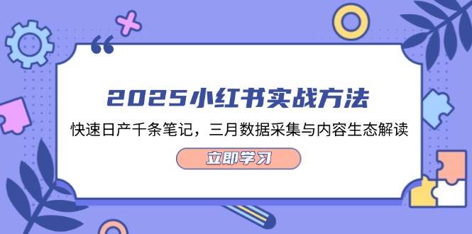 2025小红书实战方法,快速日产千条笔记,三月数据采集与内容生态解读-猴哥VIP资源站