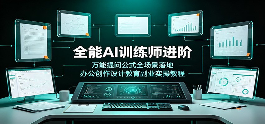全能AI训练师进阶:万能提问公式全场景落地,办公创作设计副业一站式掌握-猴哥项目网