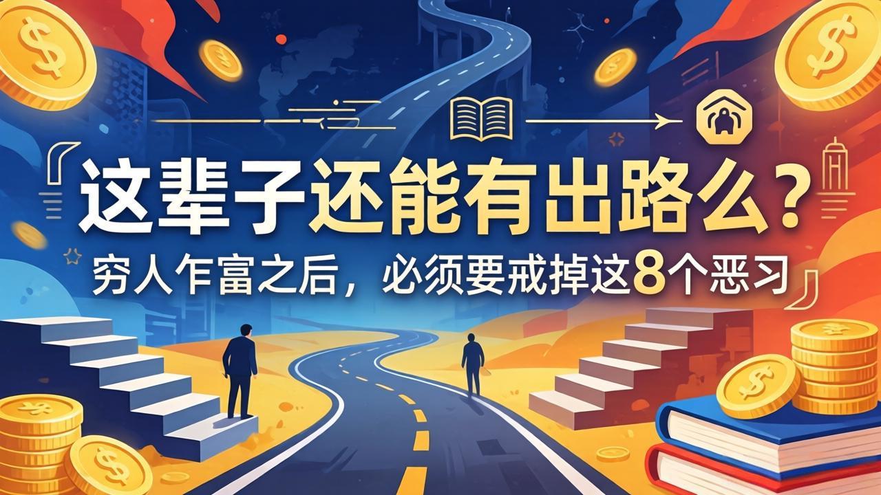 关于人生两篇付费文章【这辈子还能有出路么？】【穷人乍富之后，必须要戒掉这8个恶习】-猴哥VIP资源站