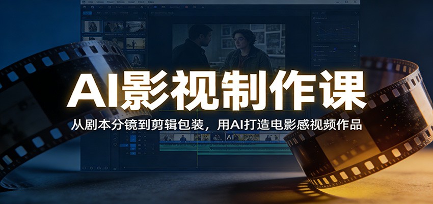 图片[1]-AI影视制作课：从剧本分镜到剪辑包装，用AI打造电影感视频作品-猴哥VIP资源站