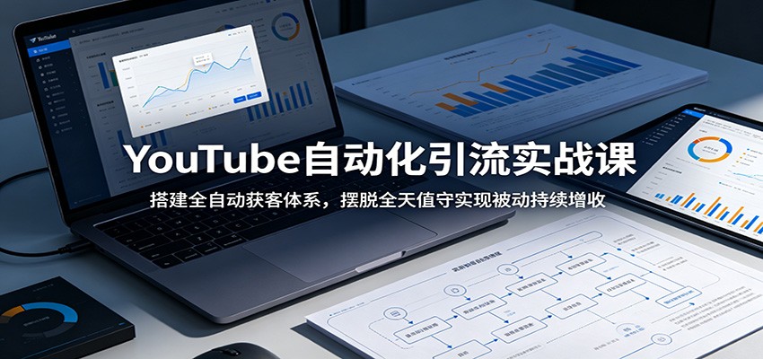 YouTube自动化引流实战课:搭建全自动获客体系,摆脱全天值守实现被动持续增收-猴哥VIP资源站