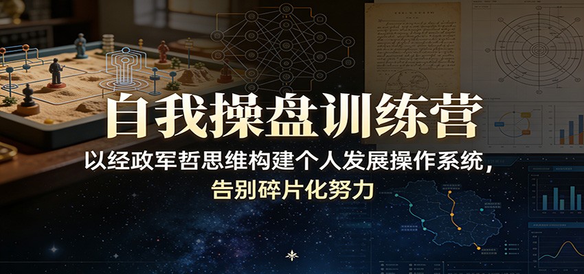 自我操盘训练营：以经政军哲思维构建个人发展操作系统，告别碎片化努力-猴哥VIP资源站