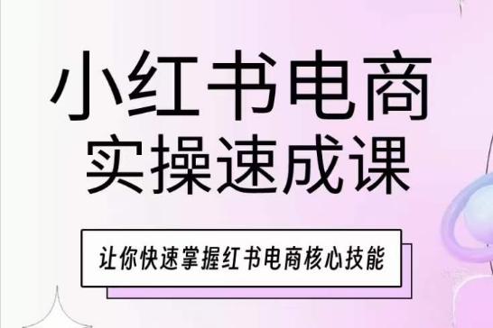 小红书电商实操速成课，让你快速掌握红书电商核心技能-猴哥VIP资源站