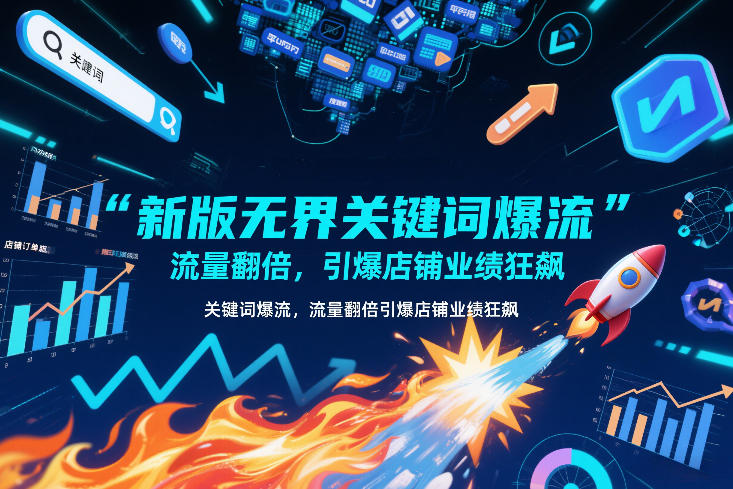 新版无界关键词爆流，流量翻倍，引爆店铺业绩狂飙-猴哥VIP资源站