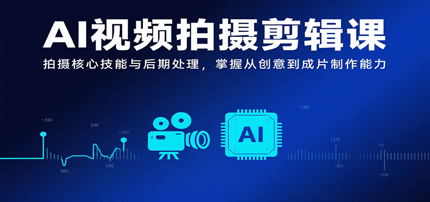 AI视频拍摄剪辑课，拍摄核心技能与后期处理，掌握从创意到成片制作能力-猴哥VIP资源站