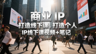商业IP打造线下课，打造个人 IP线下课视频+笔记-猴哥VIP资源站
