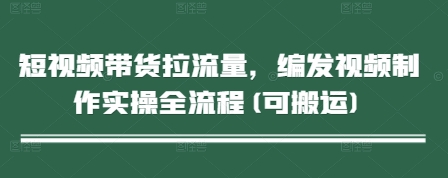 短视频带货拉流量,编发视频制作实操全流程(可搬运)-猴哥VIP资源站