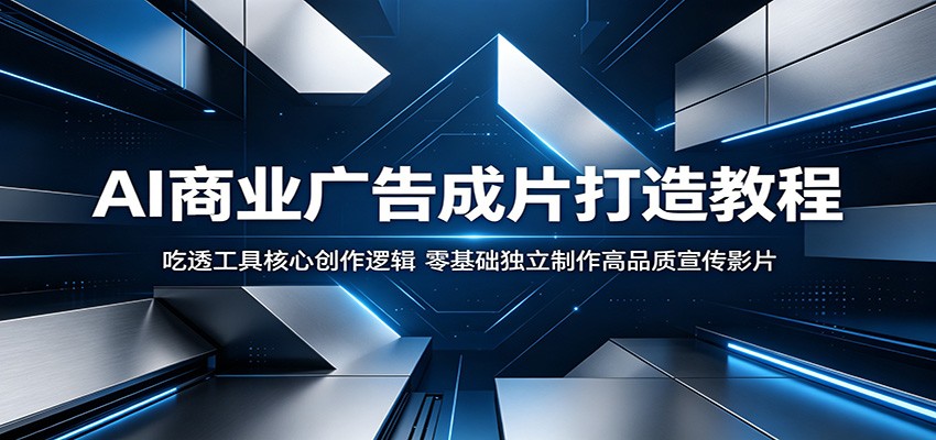 AI商业广告成片打造教程:吃透工具核心创作逻辑,零基础独立制作高品质宣传影片-猴哥VIP资源站