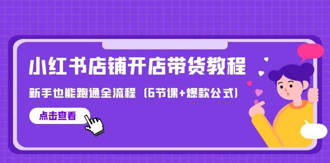 (9883期)最新小红书店铺开店带货教程，新手也能跑通全流程(6节课+爆款公式)-猴哥VIP资源站