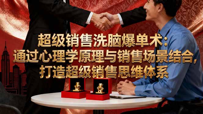 超级销售洗脑爆单术：通过心理学原理与销售场景结合,打造超级销售思维体系-猴哥VIP资源站