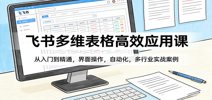 飞书多维表格高效应用课：从入门到精通，界面操作，自动化，多行业实战案例-猴哥VIP资源站