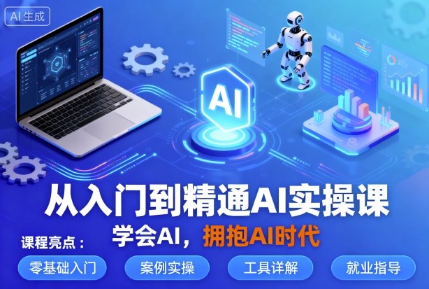 从入门到精通AI实操课，学会AI，拥抱AI时代-猴哥VIP资源站