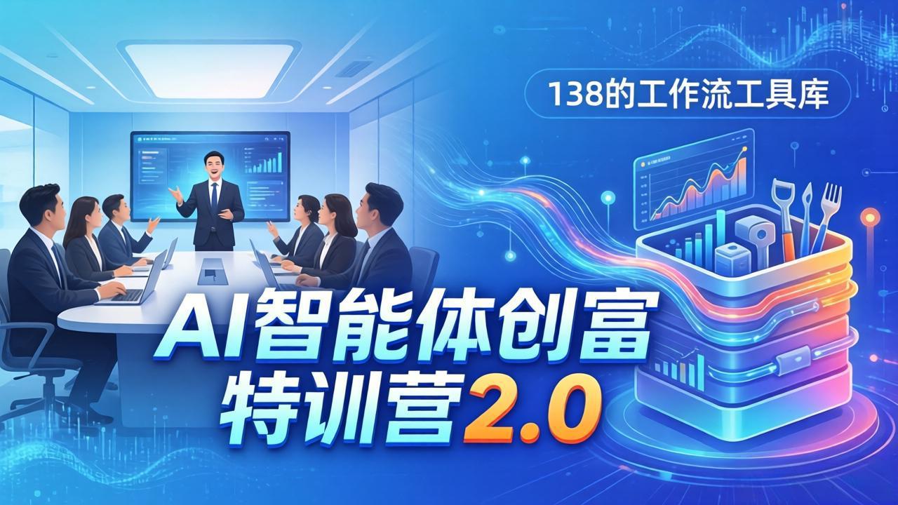 AI智能体创富训练营2.0:3天闭门直播+视频课+工具库,从0到1搭建智能体附138个工作流-猴哥VIP资源站