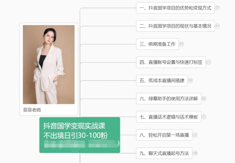抖音国学变现项目：不出境日引30-100粉实战课程-猴哥VIP资源站