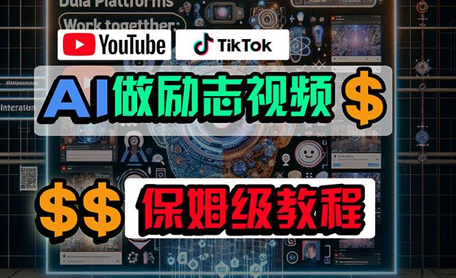 利用AI制作励志视频，在YouTube和TikTok赚钱，小白可做(附工具-猴哥VIP资源站