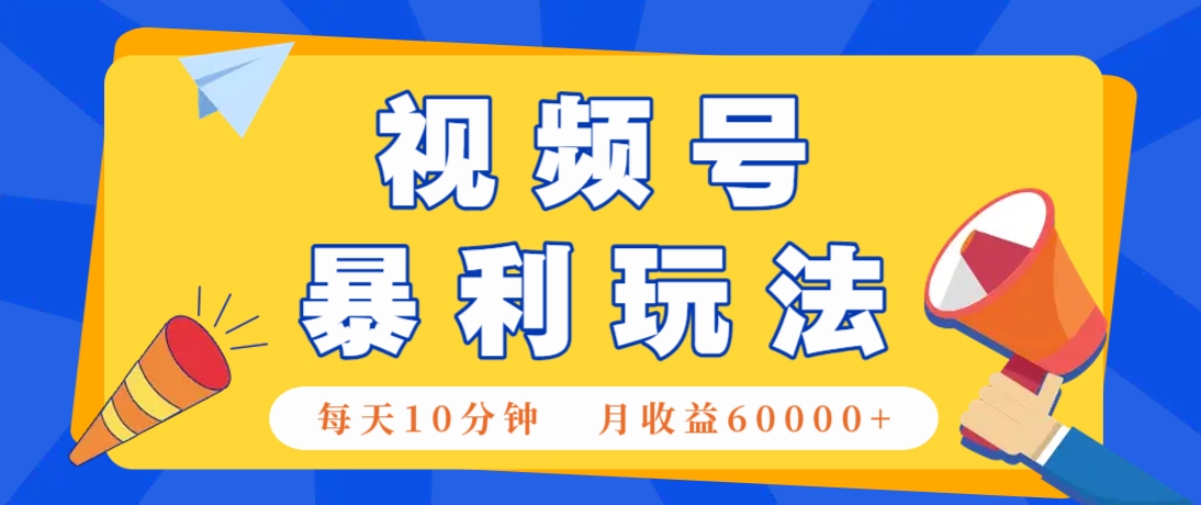 视频号AI赚钱法，每天只需10分钟，月入6万+！(超详细拆解)-猴哥VIP资源站