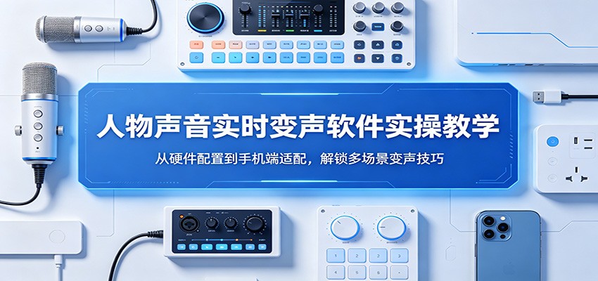 人物声音实时变声软件实操教学：从硬件配置到手机端适配，解锁多场景变声技巧-猴哥VIP资源站