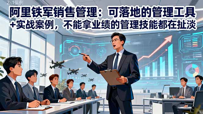 阿里铁军销售管理:可落地的管理工具+实战案例,不能拿业绩的管理都在扯淡-猴哥VIP资源站