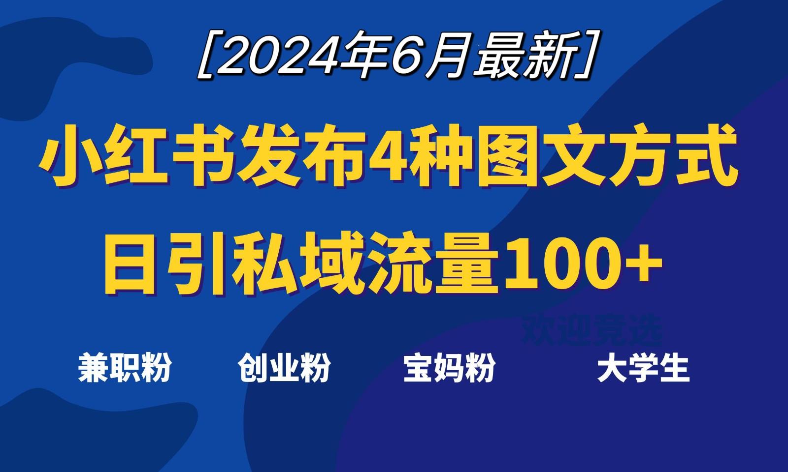 小红书发布这4种图文，就能日引私域流量100+-猴哥VIP资源站