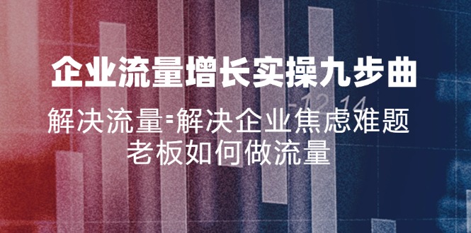 企业流量增长实战九步曲，解决流量=解决企业焦虑难题，老板如何做流量-猴哥VIP资源站