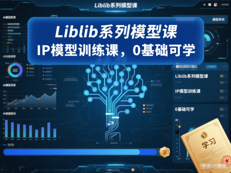 Liblib系列模型课，IP模型训练课，0基础可学-猴哥VIP资源站