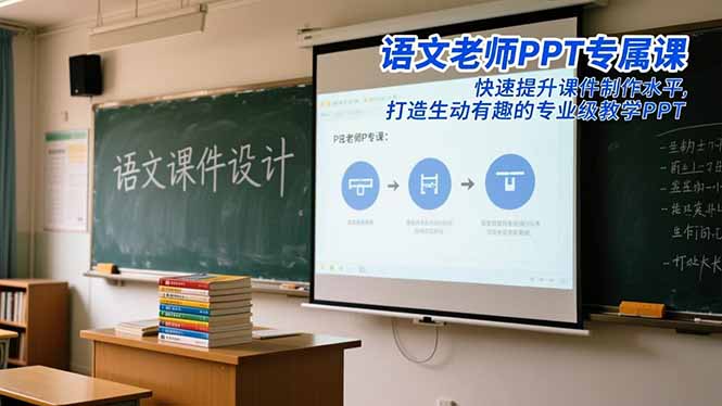 语文老师PPT专属课：快速提升课件制作水平，打造生动有趣的专业级教学PPT-猴哥VIP资源站