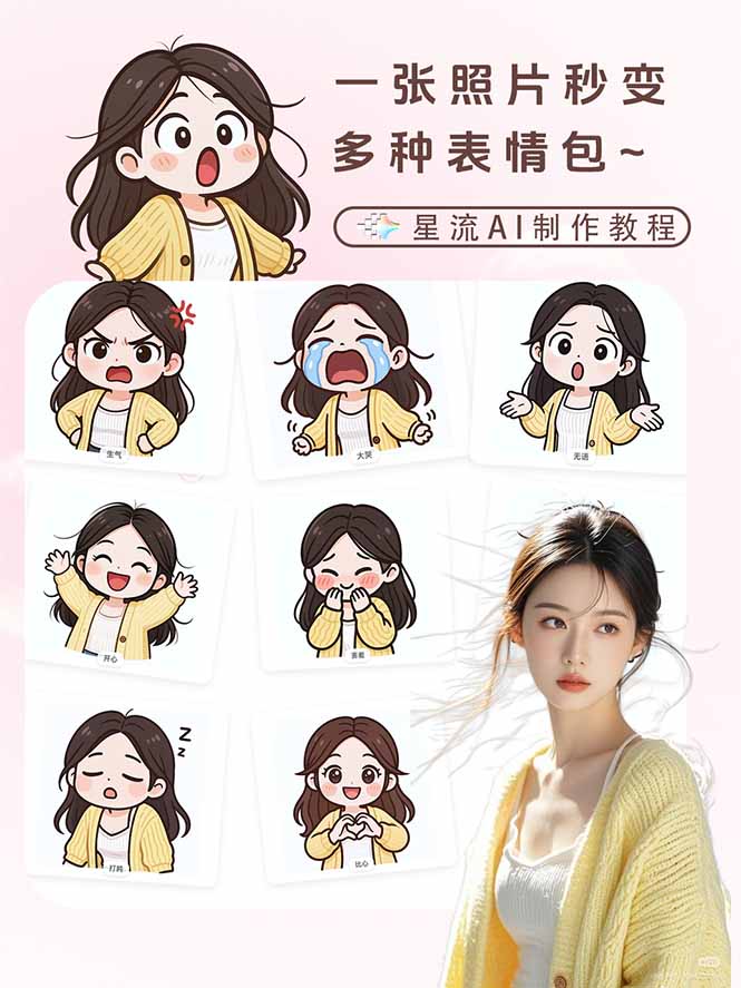 一张照片秒变N种专属表情包,三步搞定可爱搞怪治愈风,从此斗图聊天不再到处存别人图-猴哥VIP资源站