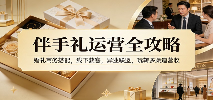 伴手礼运营全攻略：婚礼商务搭配，线下获客，异业联盟，玩转多渠道营收-猴哥VIP资源站
