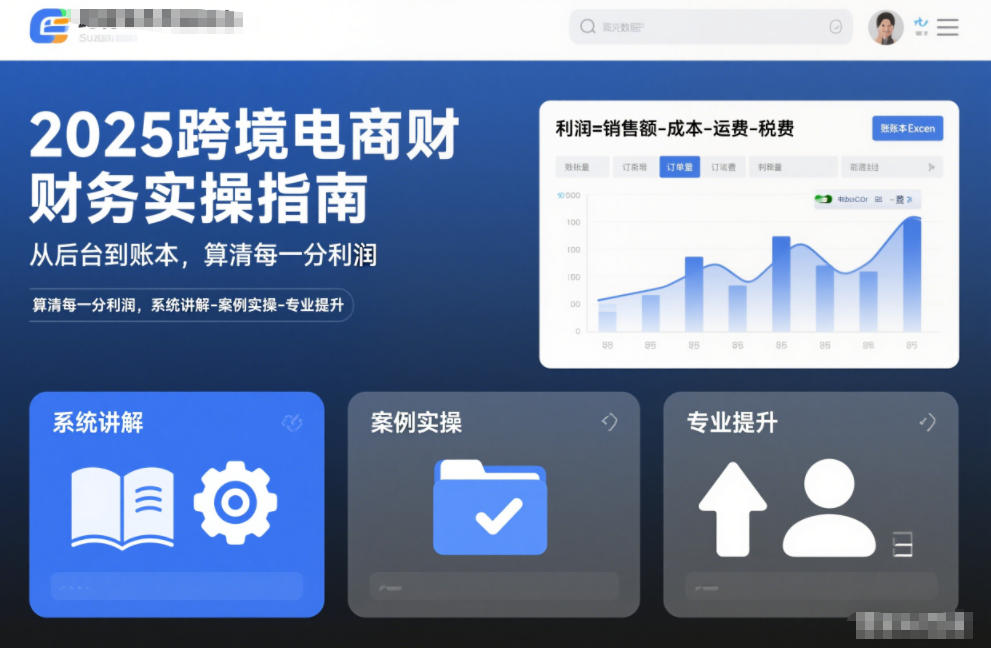 2025跨境电商财务实操指南,从后台到账本,算清每一分利润,系统讲解-案例实操-专业提升-猴哥VIP资源站