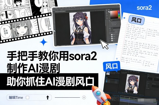 手把手教你用sora2制作AI漫剧，助你抓住AI漫剧风口-猴哥VIP资源站