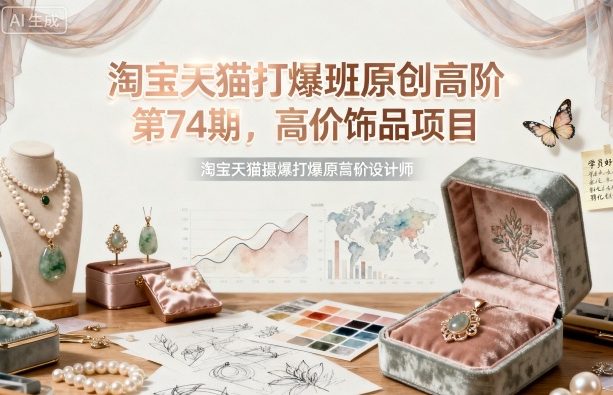 淘宝天猫打爆班原创高阶第74期，高价饰品项目-猴哥VIP资源站