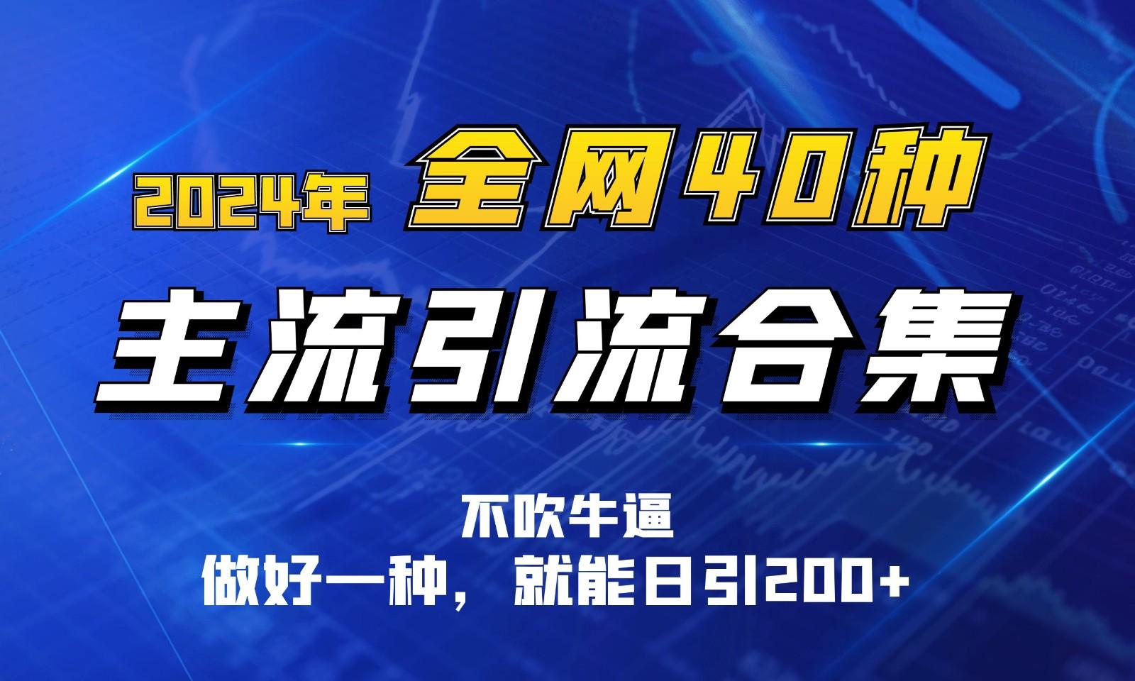 2024年全网40种暴力引流合计，做好一样就能日引100+-猴哥VIP资源站
