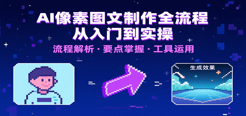 AI像素图文制作全流程：内容要点、文案选择及所用工具，助你快速入局-猴哥VIP资源站