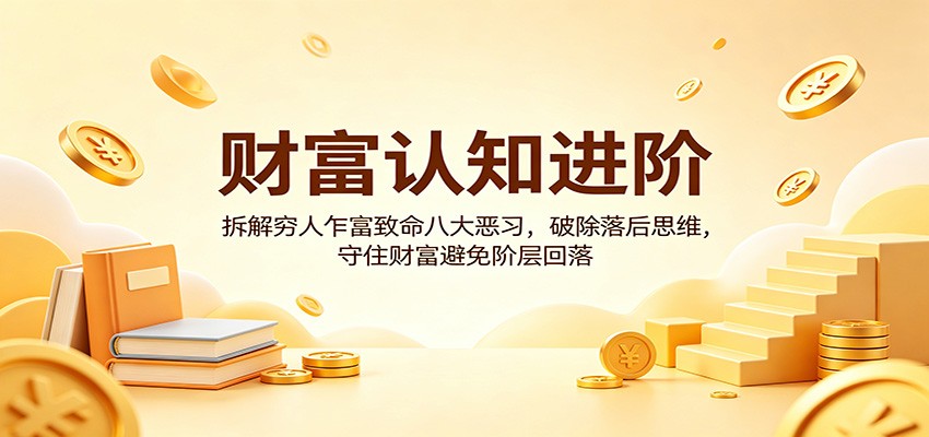 财富认知进阶：拆解穷人乍富致命八大恶习，破除落后思维，守住财富避免阶层回落-猴哥VIP资源站