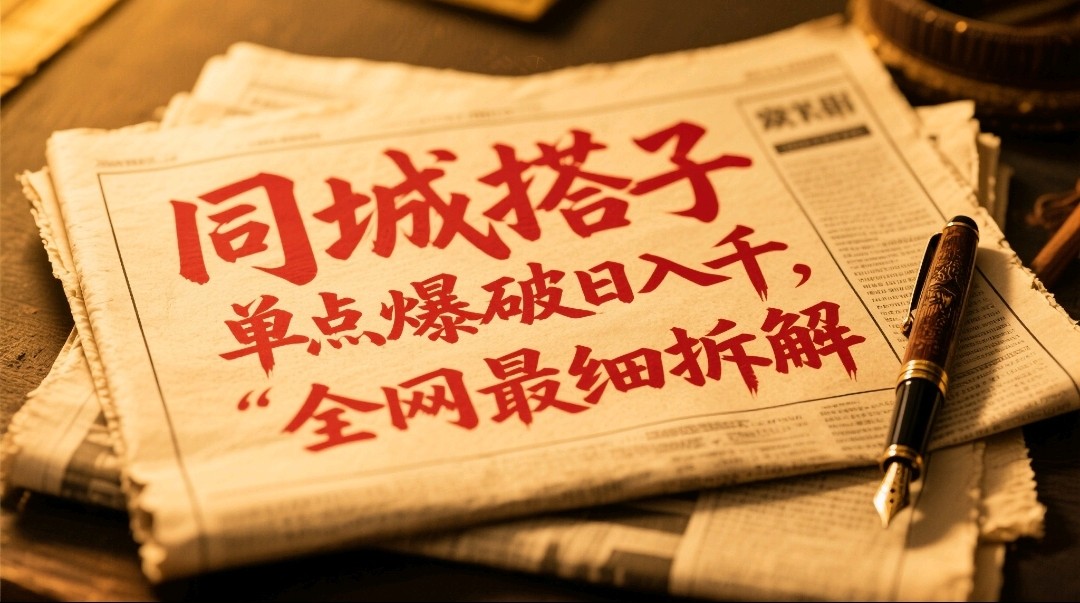 同城搭子群19.9单点爆破日入千，搭子组局月入万，全网最细拆解-猴哥VIP资源站