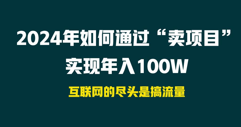 2024年如何通过“卖项目”实现年入100W-猴哥VIP资源站