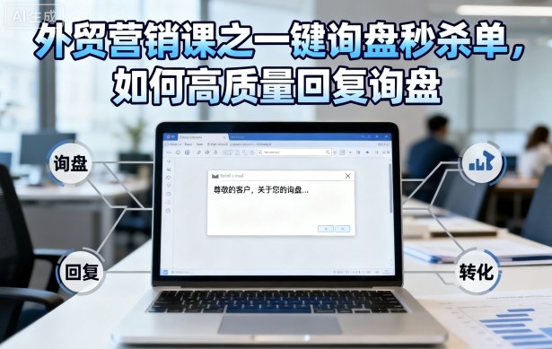 外贸营销课之一键询盘秒杀单，如何高质量回复询盘-猴哥VIP资源站