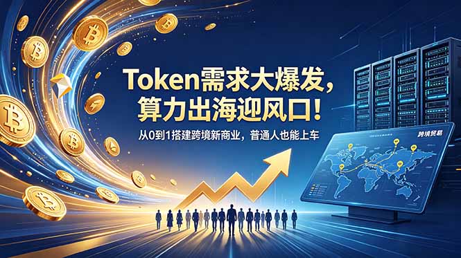 Token需求大爆发,算力出海迎风口!从0到1搭建跨境新商业,普通人也能上车-猴哥VIP资源站