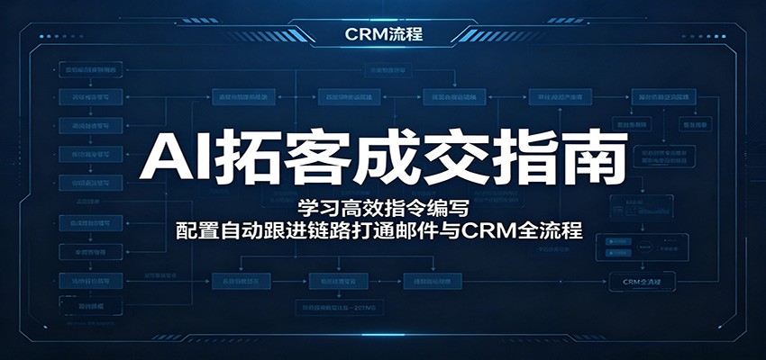 AI拓客成交指南：学习高效指令编写，配置自动跟进链路打通邮件与CRM全流程-猴哥VIP资源站