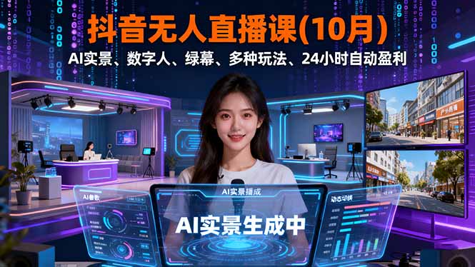抖音无人直播课(10月-猴哥VIP资源站