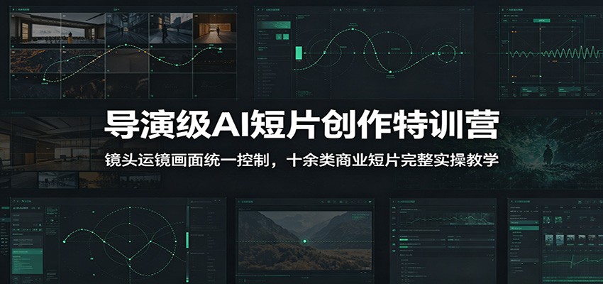 导演级AI短片创作特训营：镜头运镜画面统一控制，十余类商业短片完整实操教学(更新)-猴哥VIP资源站
