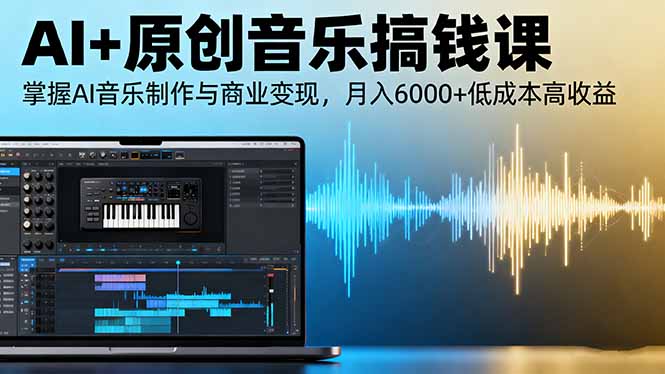 AI+原创音乐搞钱课:掌握AI音乐制作与商业变现,月入6000+低成本高收益-猴哥VIP资源站