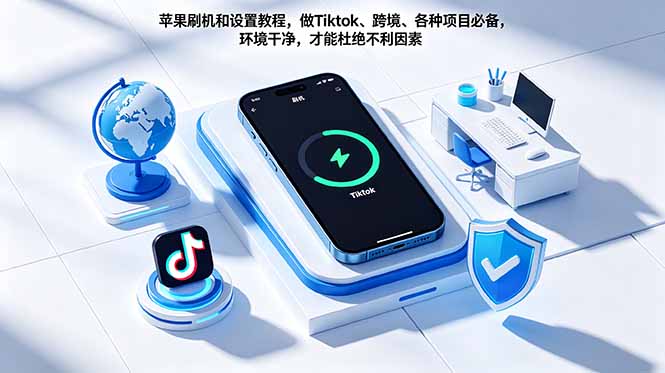 苹果刷机和设置教程，做Tiktok、跨境、各种项目必备，环境干净，才能杜绝不利因素-猴哥VIP资源站