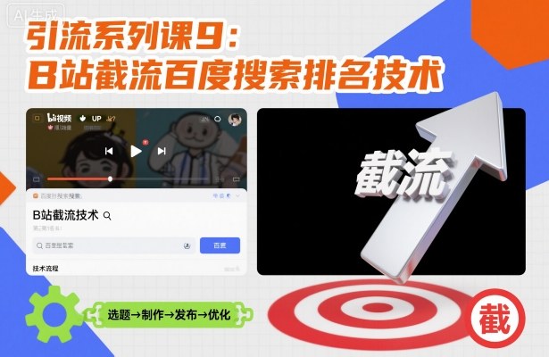 引流系列课9：B站截流百度搜索排名技术-猴哥VIP资源站