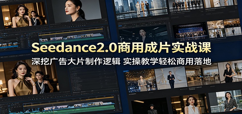 Seedance2.0商用成片实战课:深挖广告大片制作逻辑,实操教学轻松商用落地-猴哥VIP资源站