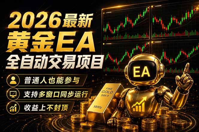 最新黄金EA量化赛道，全程自动执行，多窗口操作直接放大结果-猴哥VIP资源站