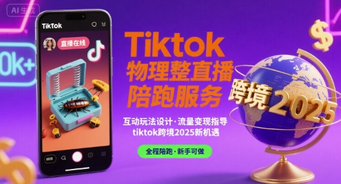Tiktok物理整蛊直播陪跑服务-tiktok跨境2025-猴哥VIP资源站